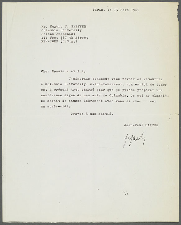 Documents Gallery: Eugene J. Sheffer | Maison Française