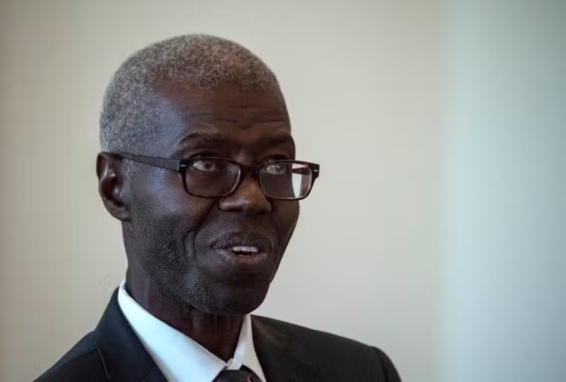 Senegalese philosopher Souleymane Bachir Diagne, in Berlin, September 13, 2019. JOHN MACDOUGALL / AFP