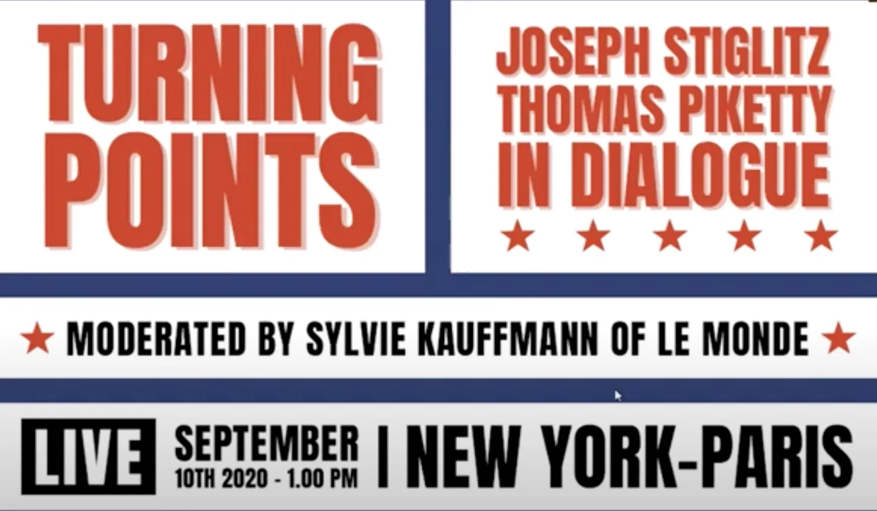 Le débat Joseph Stiglitz-Thomas Piketty : Etats-Unis,
moments de vérité