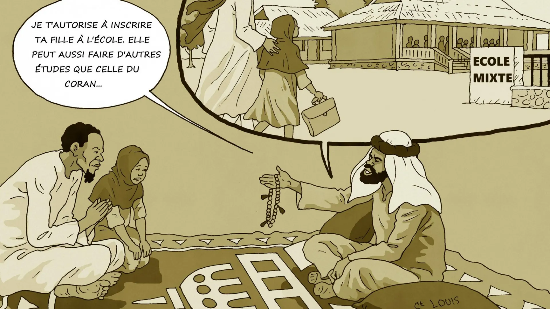 Dessin original, Didier Kassaï pour Le Temps — © Didier Kassaï pour Le Temps