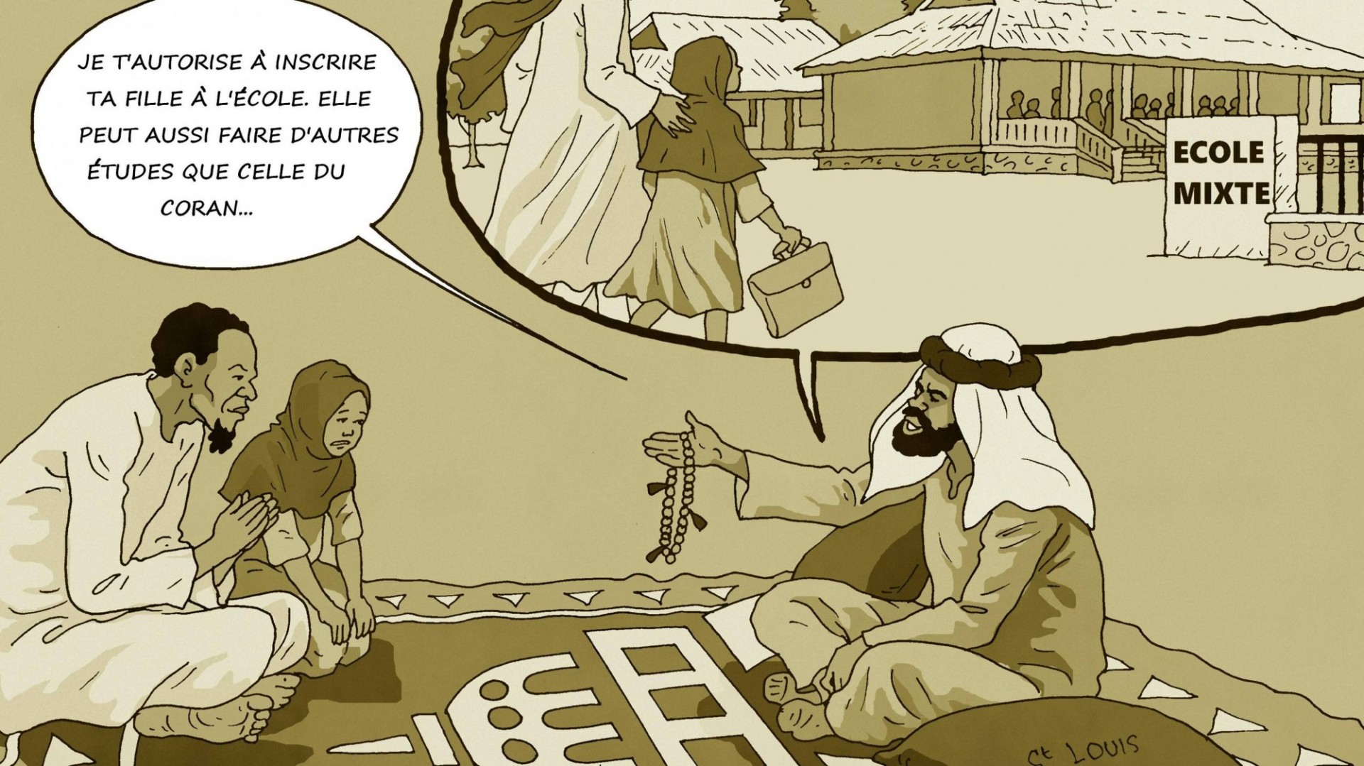 Dessin original, Didier Kassaï pour Le Temps — © Didier Kassaï pour Le Temps