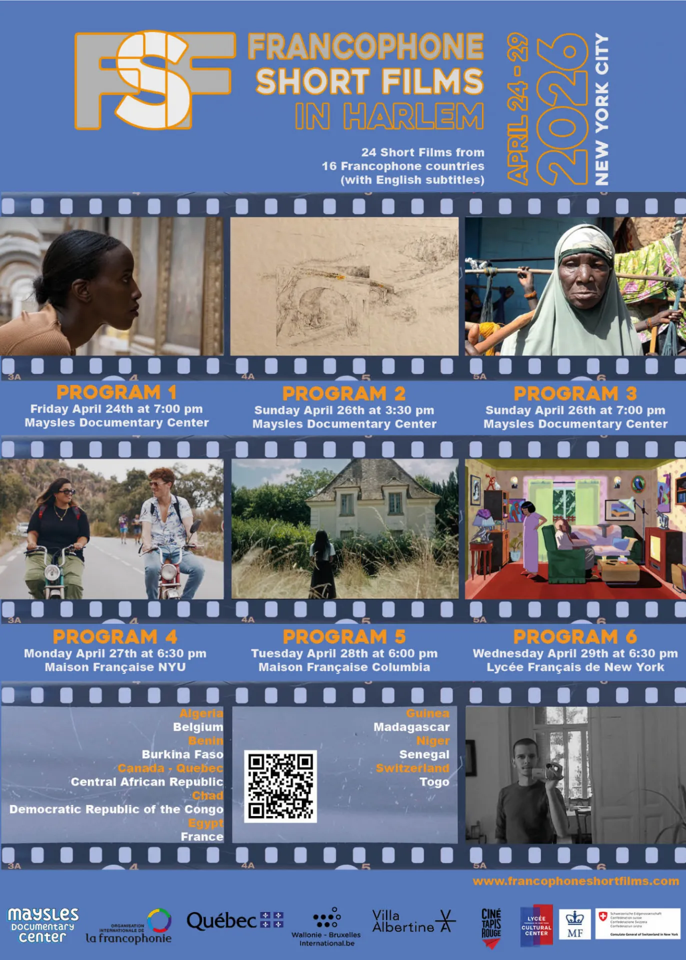 poster francophone shorts film festival 
