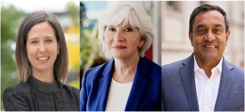 photos of Laurence Tubiana, Alexis Abramson, and M. Sanjayan