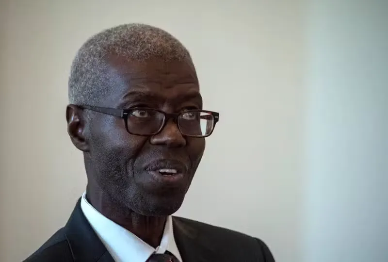 Senegalese philosopher Souleymane Bachir Diagne, in Berlin, September 13, 2019. JOHN MACDOUGALL / AFP